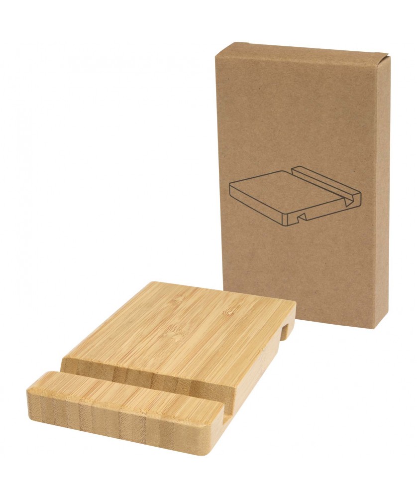 Accessoires de téléphonie - Support téléphone en bambou Bubup à 2 angles pour tablettes et téléphone | PRINTECOM