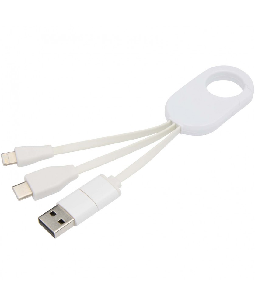 Accessoires de téléphonie - Câble de charge 4 en 1 Troop en plastique recyclé | PRINTECOM
