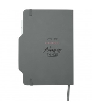 Carnets - Carnet à couverture rigide Nexus A5 avec stylo et crayon (encre noire) | PRINTECOM