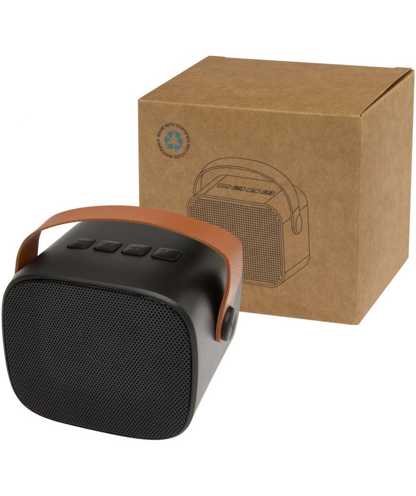 Haut-parleur Bluetooth 3 W en plastique recyclé personnalisé Diya