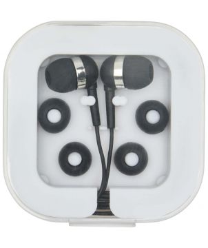 Casque filaire USB-C avec boîte en plastique recyclé personnalisé Baekdu Audio et Vidéo publicitaire
