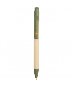 Stylos - Stylo bille Liliana en papier de canne à sucre (encre bleue) | PRINTECOM