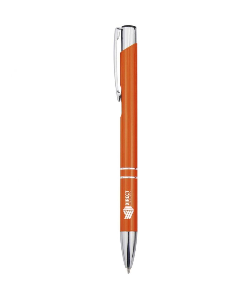 Stylo bille Moneta en aluminium recyclé personnalisé (encre bleue) Stylos publicitaire