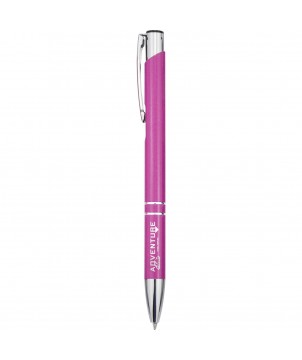 Stylos - Stylo bille en aluminium recyclé Moneta (encre bleue) | PRINTECOM