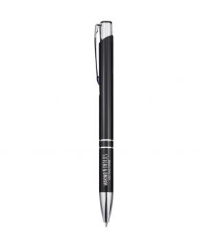 Stylo bille en aluminium recyclé Moneta (encre bleue) Stylos publicitaire