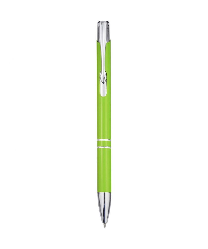 Stylo bille en aluminium recyclé Moneta (encre bleue) Stylos publicitaire