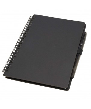Carnets - Carnet A5 à couverture souple réutilisable et parure de stylos Slate (encre noire) | PRINTECOM