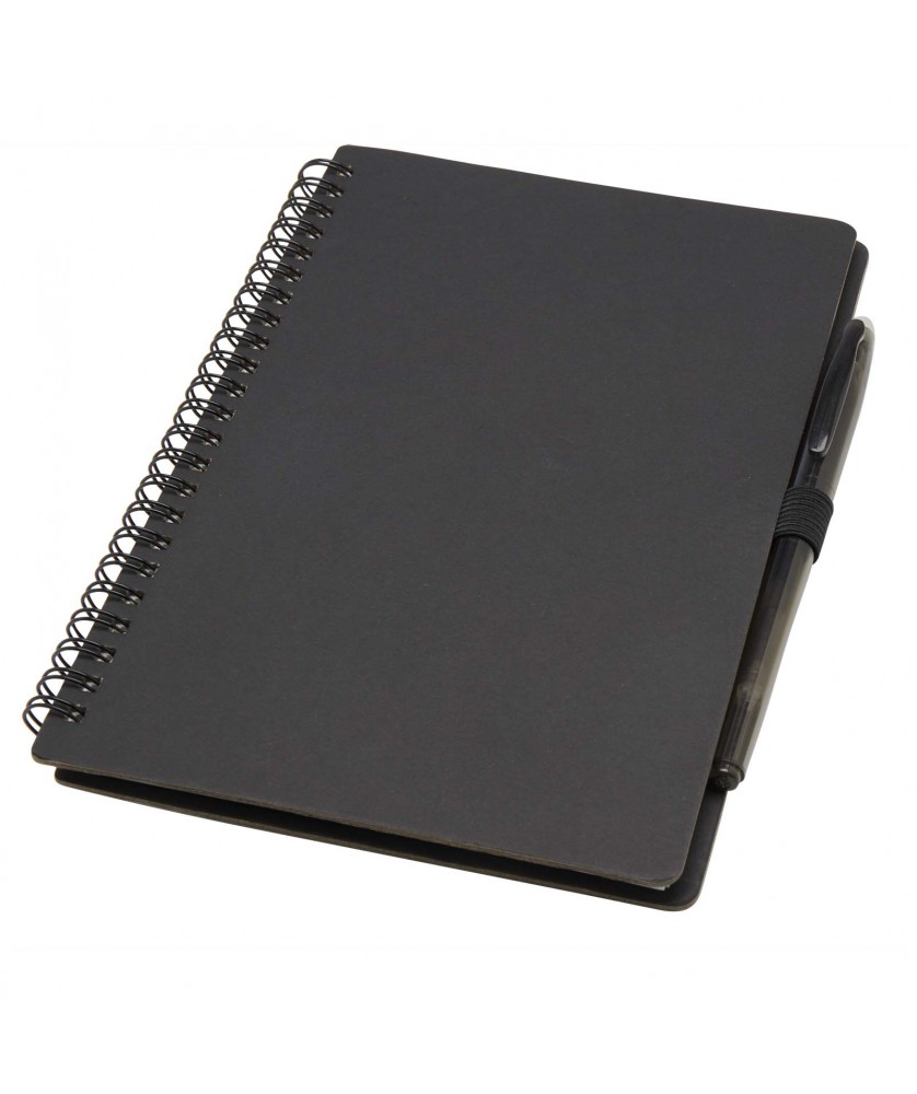 Carnets - Carnet A5 à couverture souple réutilisable et parure de stylos Slate (encre noire) | PRINTECOM