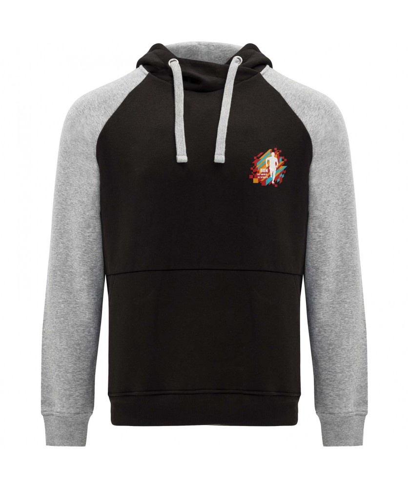 Textiles mode - Sweat à capuche Badet unisexe bicolore | PRINTECOM