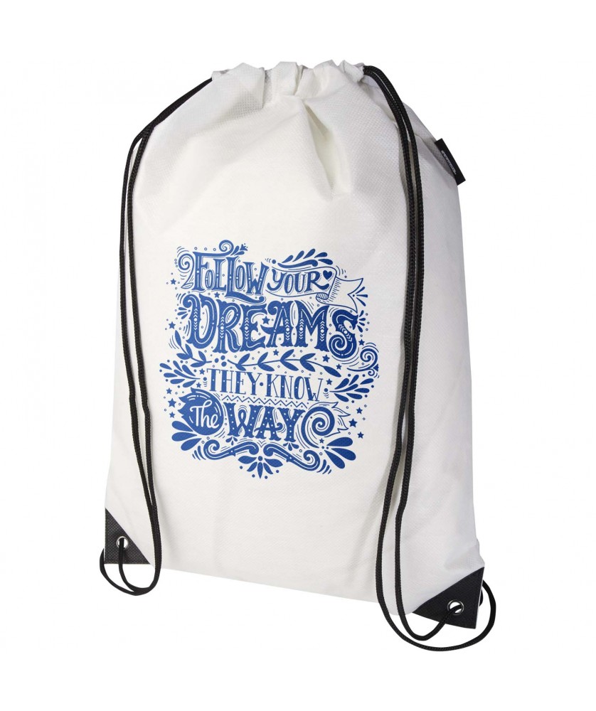 Sacs à dos - Sac à dos avec cordon Evergreen non tissé recyclé GRS de 5L | PRINTECOM