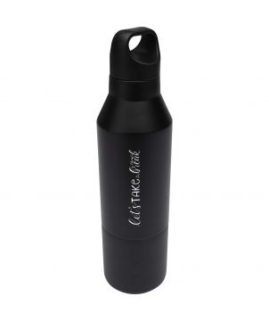 Bouteille isotherme personnalisée inox recyclé 600 ml Odessy gobelet inclus