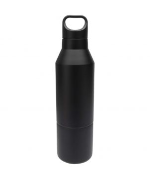 Bouteille isotherme personnalisée inox recyclé 600 ml Odessy gobelet inclus