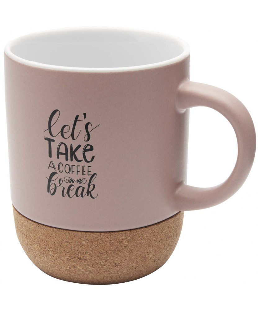 Gobelets et mugs - Mug Billie en céramique de 300 ml avec détails en liège et finition matte | PRINTECOM