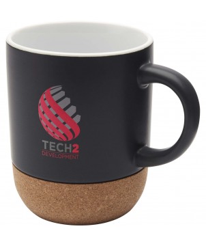 Gobelets et mugs - Mug Billie en céramique de 300 ml avec détails en liège et finition matte | PRINTECOM