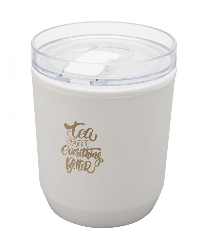 Gobelets et mugs - Gobelet Hudson double paroi en plastique recyclé de 180 ml | PRINTECOM