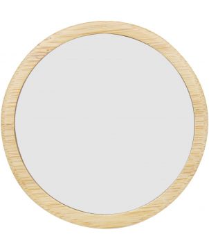 Miroir rond en bambou personnalisé Lustre Objets de beauté publicitaire