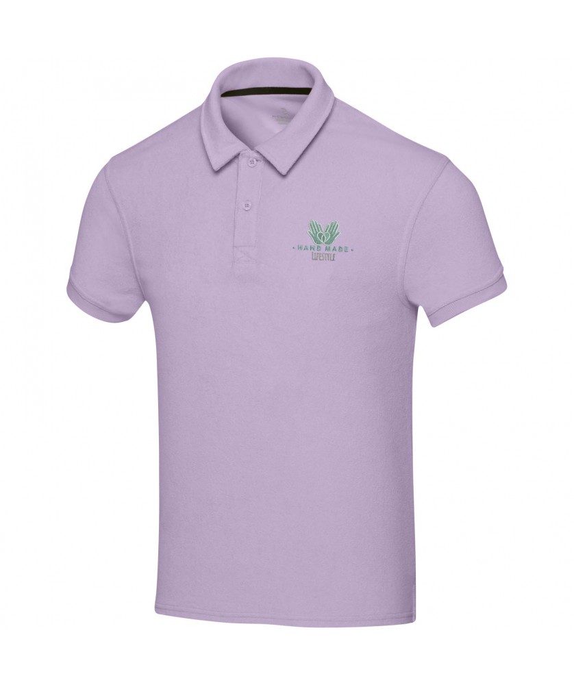 Textiles mode - Polo Akoya unisexe en tissu éponge recyclé | PRINTECOM