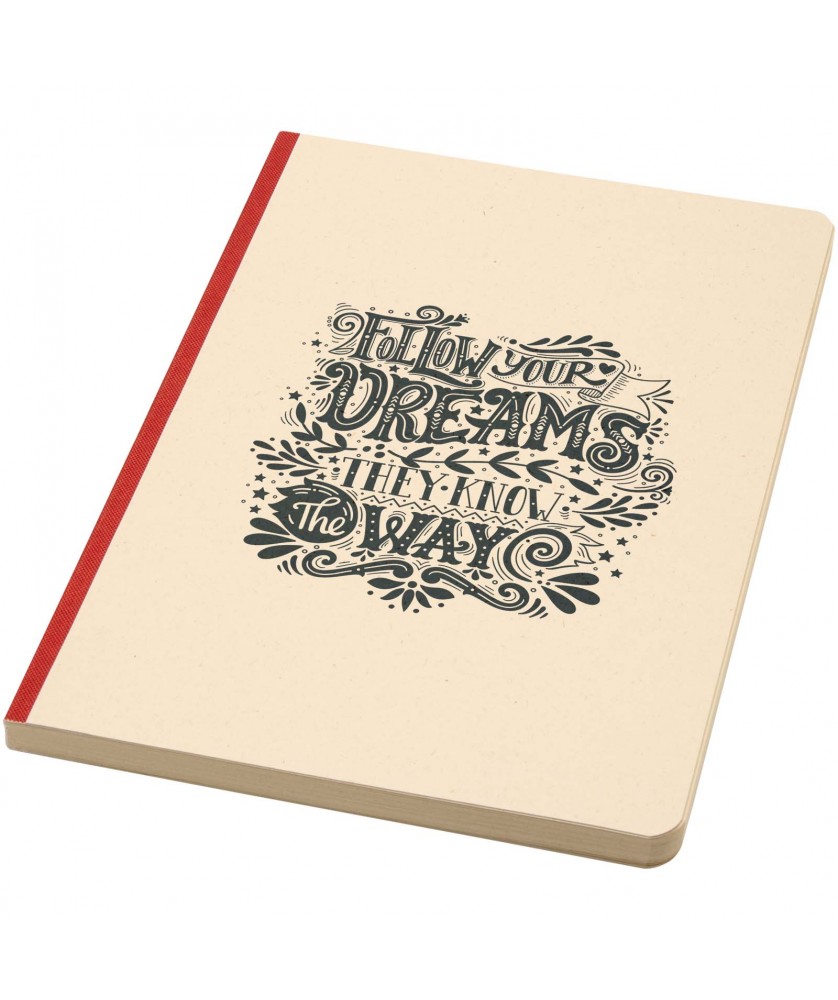 Carnets - Carnet A5 Liliana à couverture souple en canne à sucre et RPET | PRINTECOM