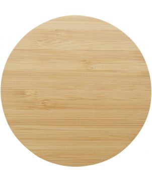 Dessous de verre rond en bambou personnalisé Cha Ustensiles de cuisine publicitaire