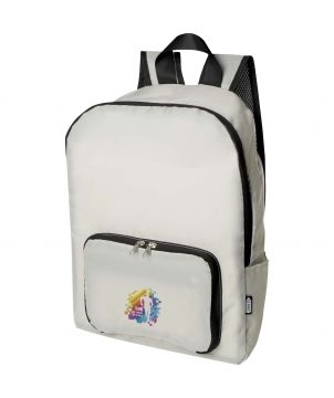 Sac à dos pliable recyclé RPET personnalisé 15 L EcoFold Sacs à dos publicitaire