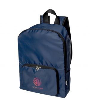 Sac à dos pliable recyclé RPET personnalisé 15 L EcoFold Sacs à dos publicitaire