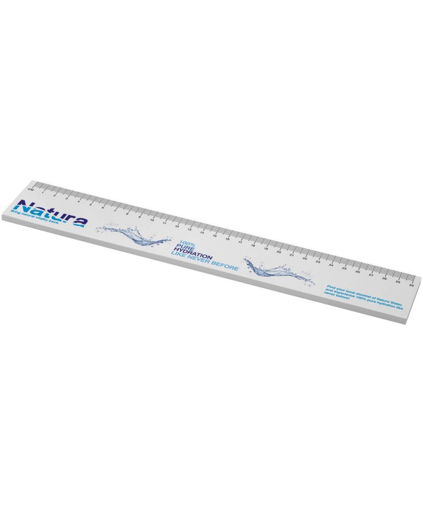 Mémos autocollants recyclés avec règle 30 cm Sticky-Mate® personnalisés Blocs-Notes repositionnables publicitaire