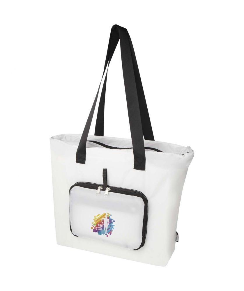 Sac shopping pliable recyclé RPET personnalisé 16 L EcoFold Sacs Shopping et Tote Bags publicitaire