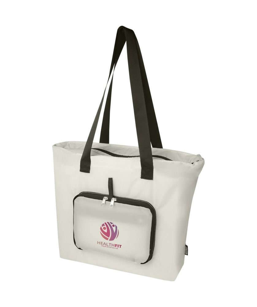 Sac shopping pliable recyclé RPET personnalisé 16 L EcoFold Sacs Shopping et Tote Bags publicitaire