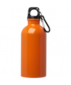 Bouteilles et gourdes - Bouteille d'eau Oregon de 400 ml simple paroi en acier recyclé certifié RCS avec mousqueton | PRINTECOM