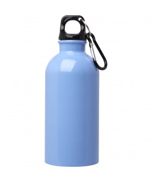 Bouteilles et gourdes - Bouteille d'eau Oregon de 400 ml simple paroi en acier recyclé certifié RCS avec mousqueton | PRINTECOM