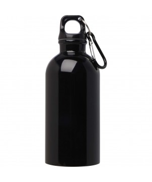 Bouteilles et gourdes - Bouteille d'eau Oregon de 400 ml simple paroi en acier recyclé certifié RCS avec mousqueton | PRINTECOM