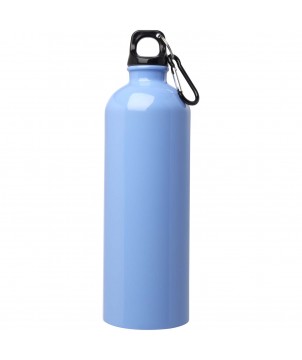 Bouteilles et gourdes - Bouteille d'eau Oregon de 750 ml simple paroi en acier recyclé certifié RCS avec mousqueton | PRINTECOM