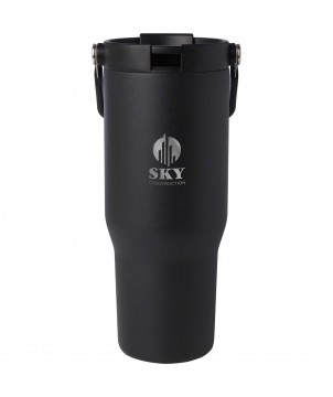Mugs isothermes - Gobelet avec isolation sous vide Bronx en cuivre et acier inoxydable recyclé certifié RCS Bronx de 900 ml avec couvercle à doubl | PRINTECOM