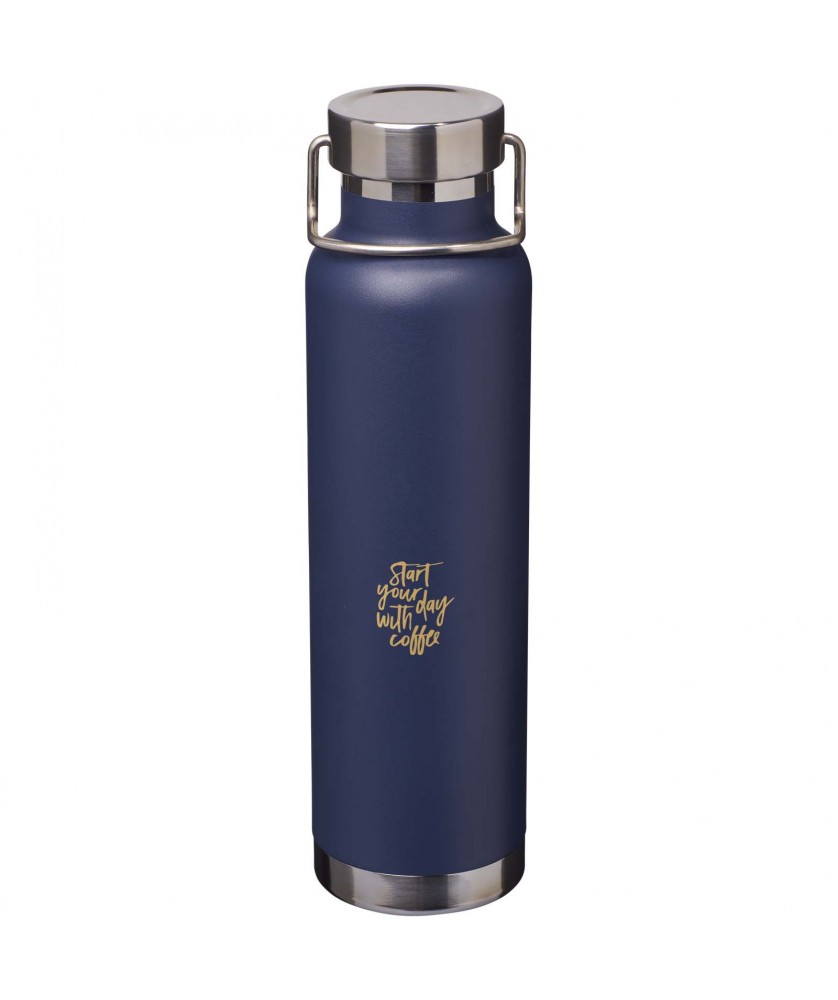 Bouteilles isothermes - Bouteille avec isolation sous vide Astra de 650 ml en cuivre et acier inoxydable recyclé certifié RCS | PRINTECOM