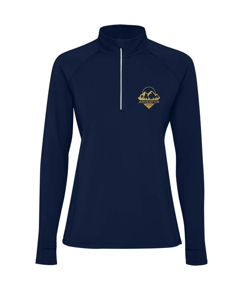Sweat femme personnalisé technique demi-zip Estambul