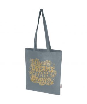 Tote bag coton recyclé GRS personnalisé 140 g Madras Blend