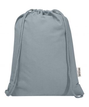 Sac à cordon coton recyclé GRS personnalisé 140 g Oregon Blend Sacs à dos publicitaire
