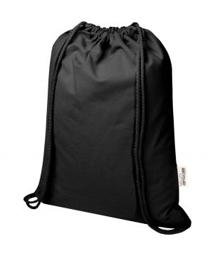 Sac à cordon coton recyclé GRS personnalisé 140 g Oregon Blend Sacs à dos publicitaire