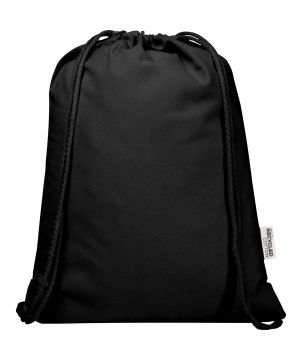 Sac à cordon coton recyclé GRS personnalisé 140 g Oregon Blend Sacs à dos publicitaire