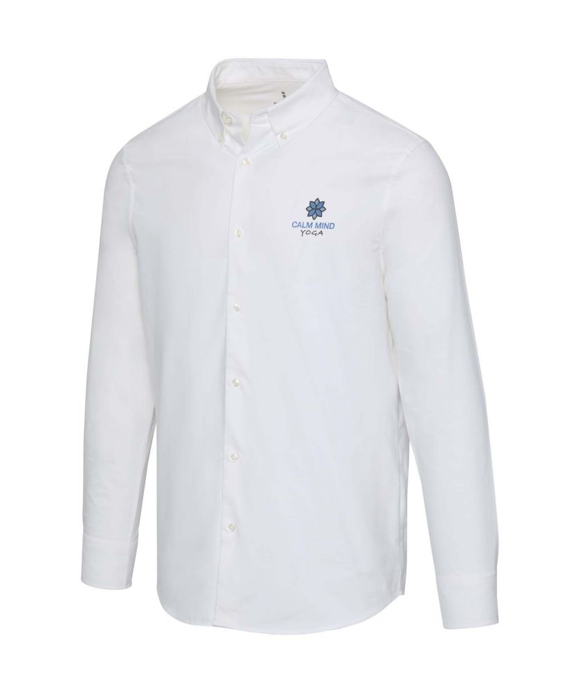 Chemise oxford homme personnalisée manches longues Sphene Textiles mode publicitaire