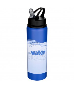 Bouteilles et gourdes - Bouteille d’eau Fitz de 800 ml en acier inoxydable recyclé certifié RCS à simple paroi | PRINTECOM