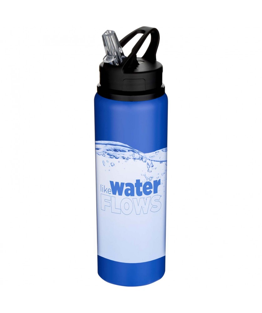 Bouteilles et gourdes - Bouteille d’eau Fitz de 800 ml en acier inoxydable recyclé certifié RCS à simple paroi | PRINTECOM