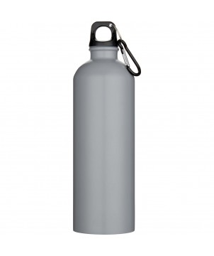 Bouteilles et gourdes - Bouteille d’eau Oregon de 750 ml en acier inoxydable à simple paroi certifiée RCS, recyclé mat avec mousqueton | PRINTECOM