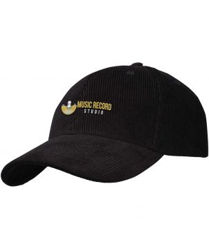 Casquette personnalisée 6 panneaux velours côtelé recyclé Hutton Casquettes et Bonnets publicitaire