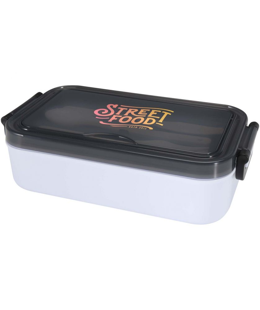 Lunch box avec ensemble de couverts 1000 ml personnalisée Snappy Vaisselle publicitaire
