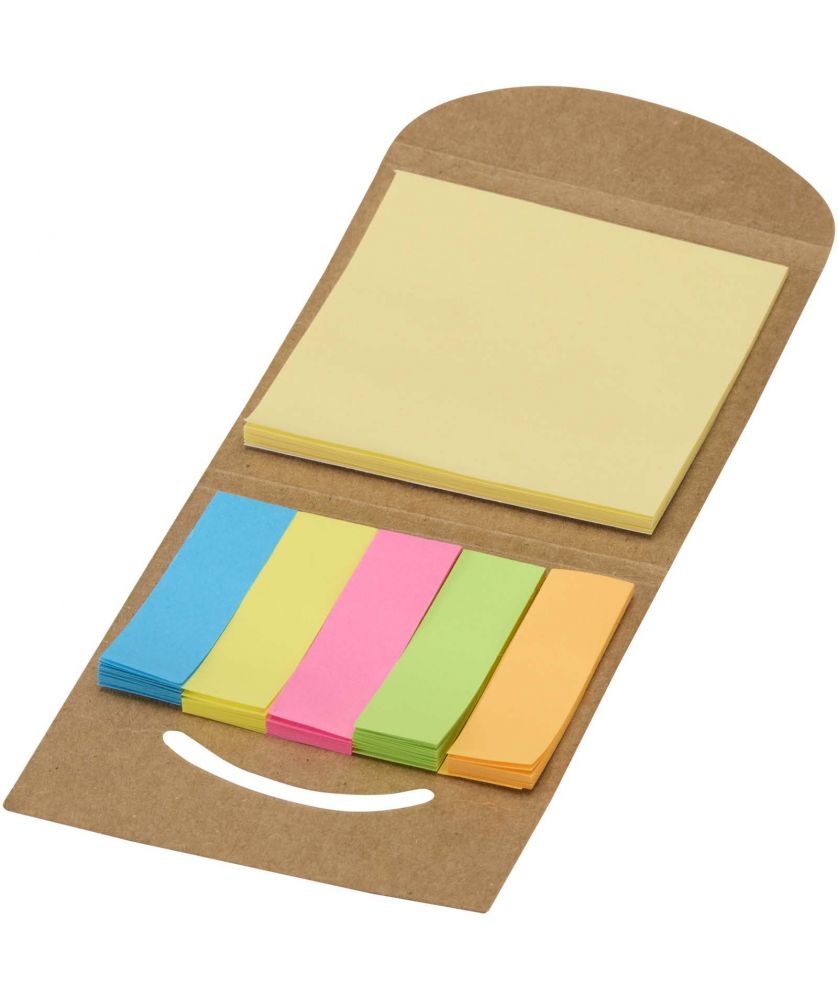 Set de notes autocollantes multicolores personnalisé Freijo Blocs-Notes repositionnables publicitaire