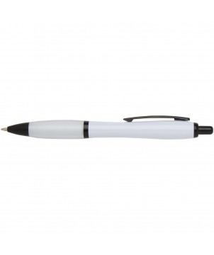 Stylos - Stylo bille Nash en plastique recyclé avec garnitures noires (encre noire) | PRINTECOM
