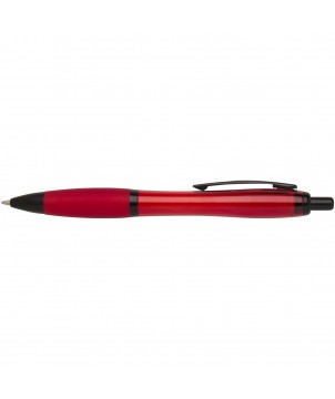 Stylos - Stylo bille Nash en plastique recyclé avec garnitures noires (encre noire) | PRINTECOM