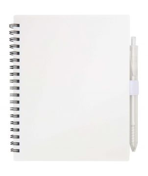 Ensemble carnet + stylo Niove en plastique recyclé personnalisé Carnets publicitaire