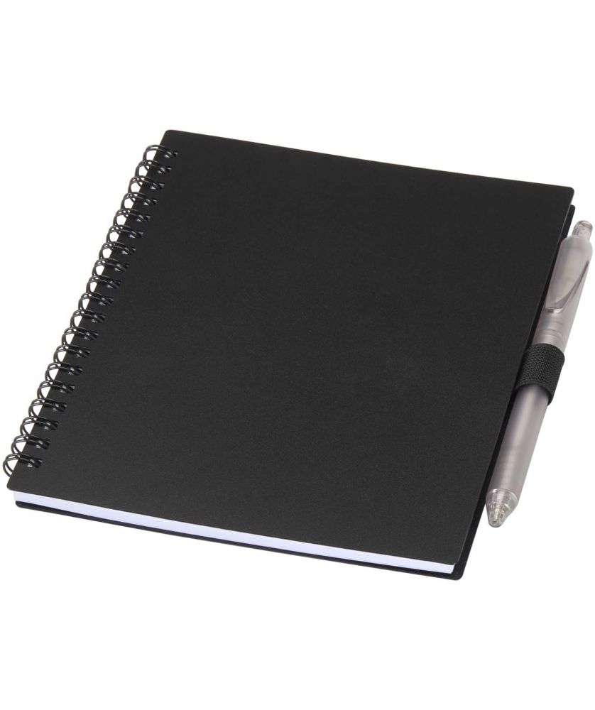 Ensemble carnet + stylo Niove en plastique recyclé personnalisé